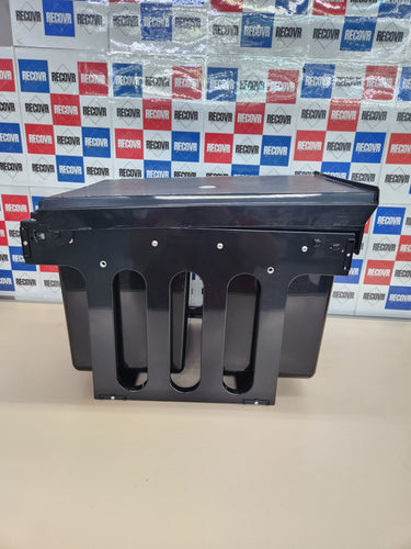 Cubo de Basura 2 Compartimentos, Papelera Cocina Extraíble Bajo Fregadero, 2x15 L, 35,1 x 34,3 x 48 cm, Negro Relaxdays